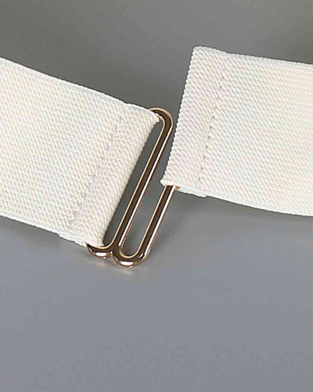 PU Leather Wide Elastic Belt