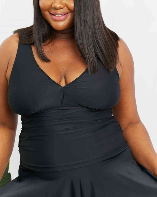 Marina West Swim Full Size Clear Waters Swim Dress in Black