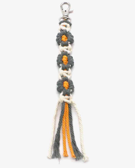 Assorted 4-Pack Hand-Woven Flower Keychain