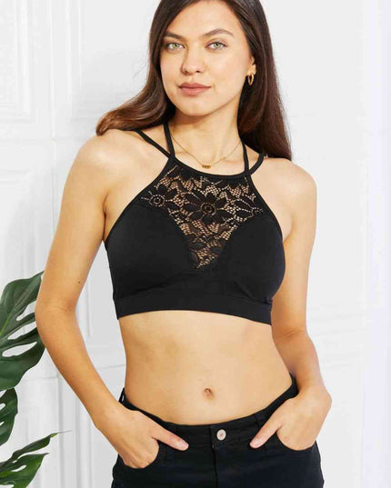 Zenana Romantic Night Full Size Lace Cutout Bralette