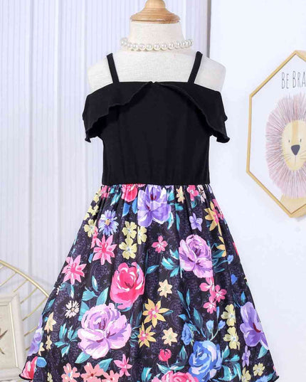 Floral Spaghetti Strap Layered Dress