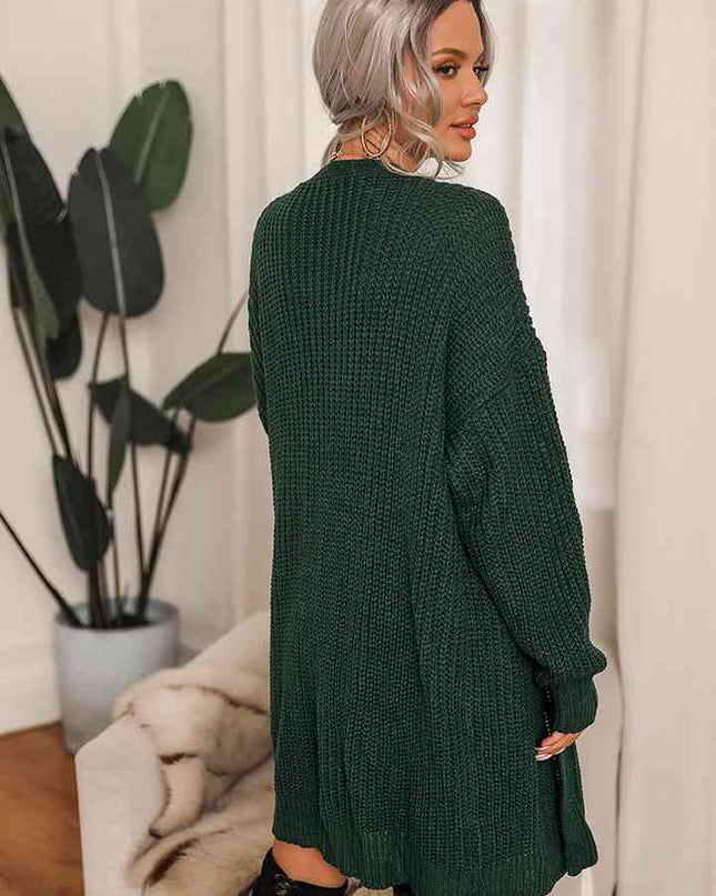 Ribbed V-Neck Cardigan