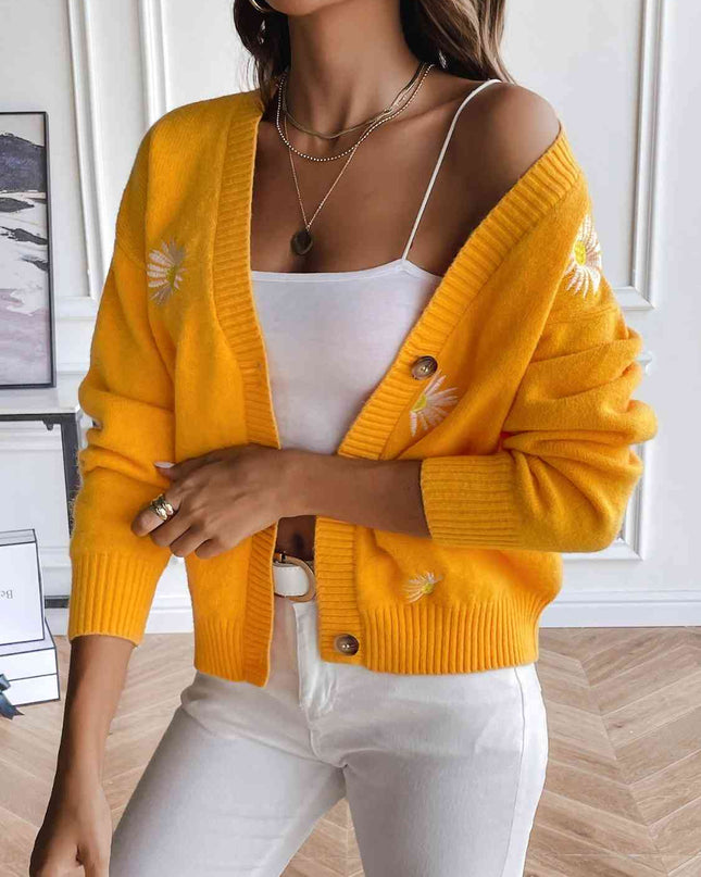Floral Button Up Cardigan