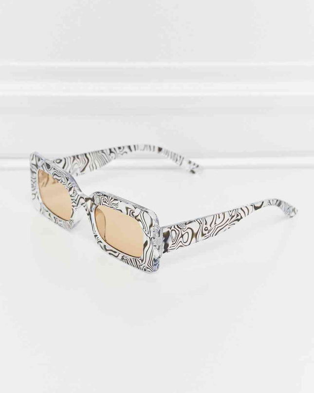 Tortoiseshell Rectangle Polycarbonate Sunglasses