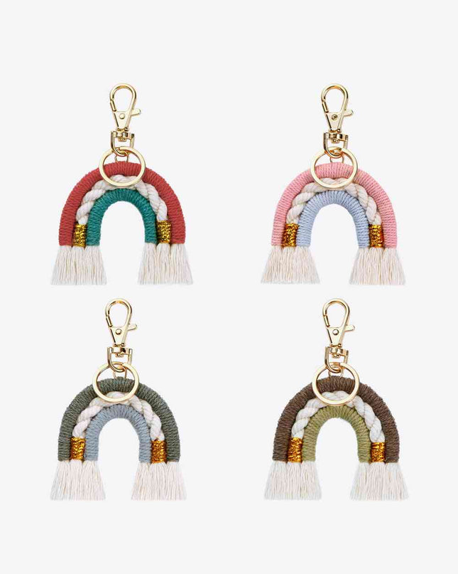 Random 4-Pack Rainbow Tassel Key Chain