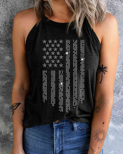 Graphic Grecian Neck Tank