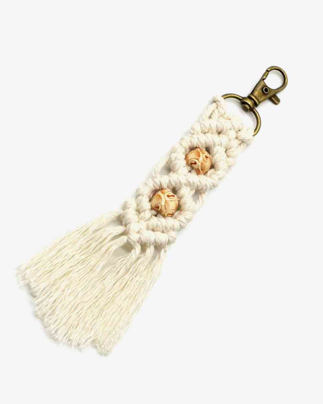 Assorted 4-Pack Handmade Macrame Fringe Keychain
