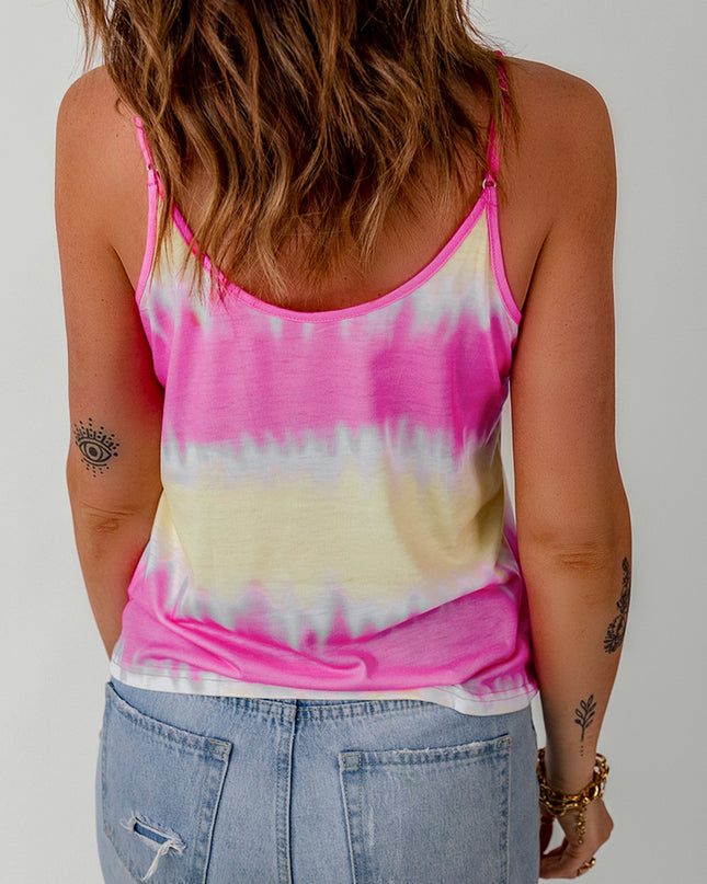 Tie-Dye Strappy Neck Tank
