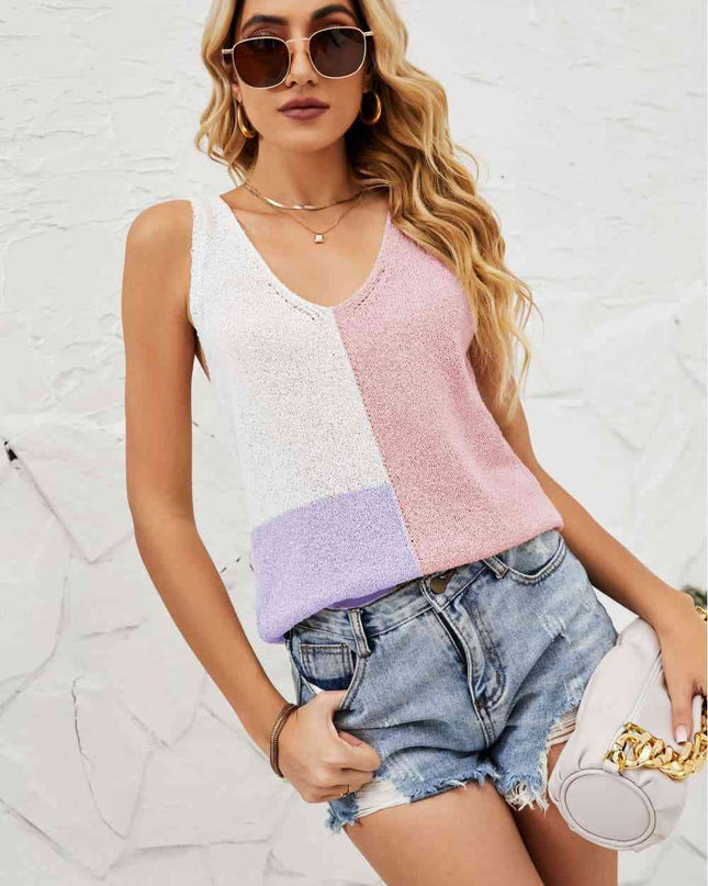 Color Block Knit Tank