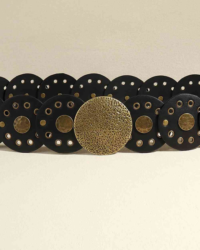Round Shape PU Leather Belt