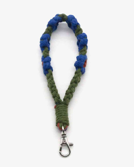 Assorted 4-Pack Hand-Woven Flower Macrame Wristlet Keychain