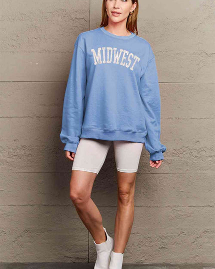 Simply Love Full Size MIDWEST Graphic Sweatshirt