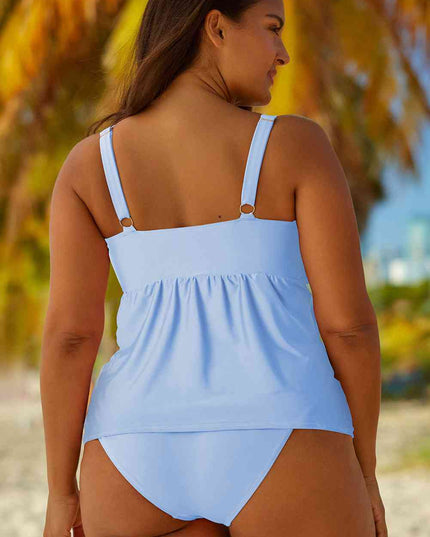 Full Size Adjustable Strap Tankini Set