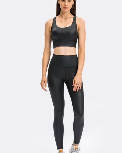 Crisscross Strappy Back Sports Bra