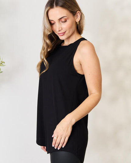 Zenana Full Size Round Neck Wide Strap Tank