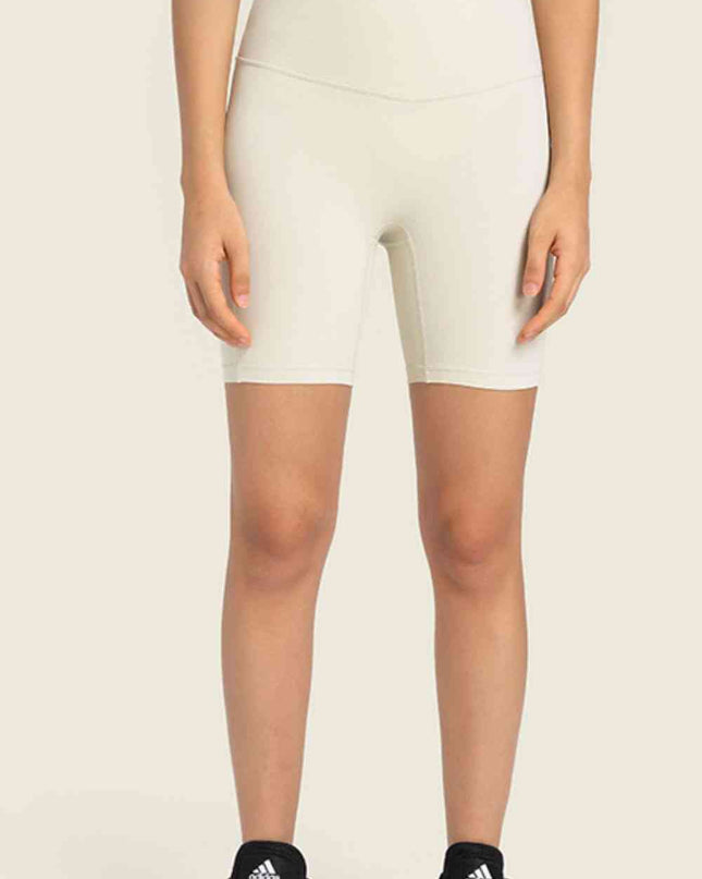 Seamless High-Rise Wide Waistband Biker Shorts