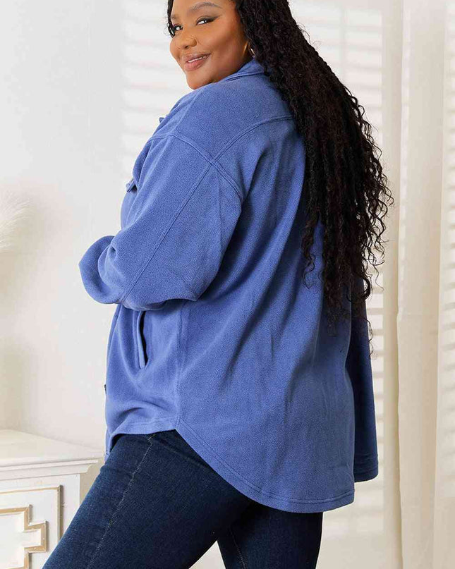 Heimish Cozy Girl Full Size Button Down Shacket