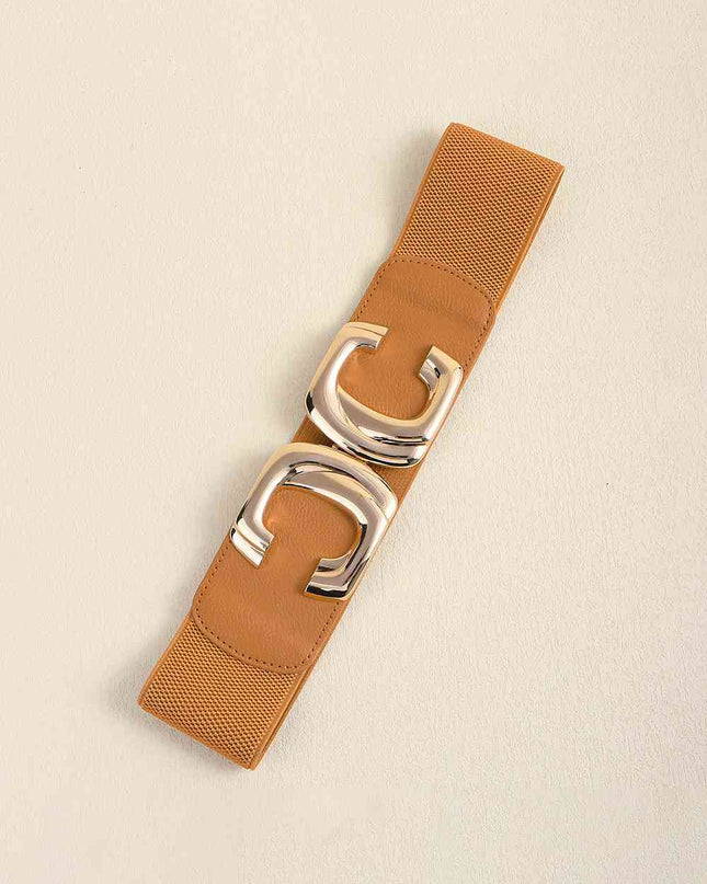Zinc Alloy Buckle Elastic Wide Belt