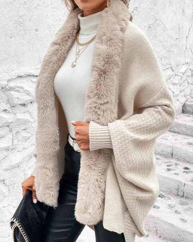 Open Front Dolman Sleeve Poncho