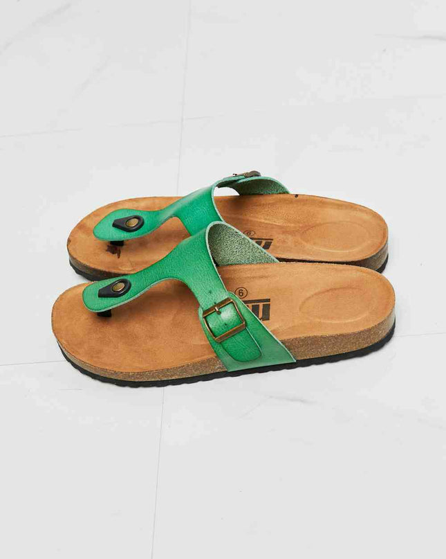 MMShoes Drift Away T-Strap Flip-Flop in Green