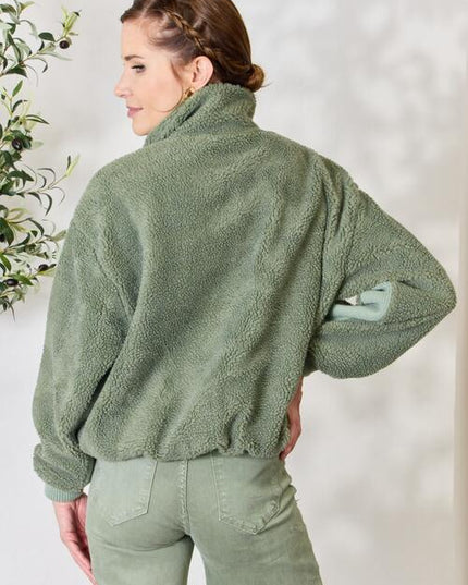 Heimish Full Size Zip Up Collared Neck Jacket