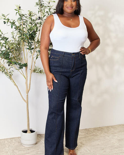 Judy Blue Full Size High Waist Wide Leg Jeans
