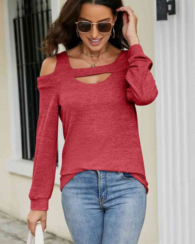 Cutout Cold-Shoulder Top
