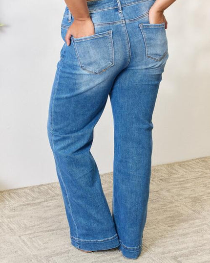 RISEN Full Size High Waist Straight Jeans