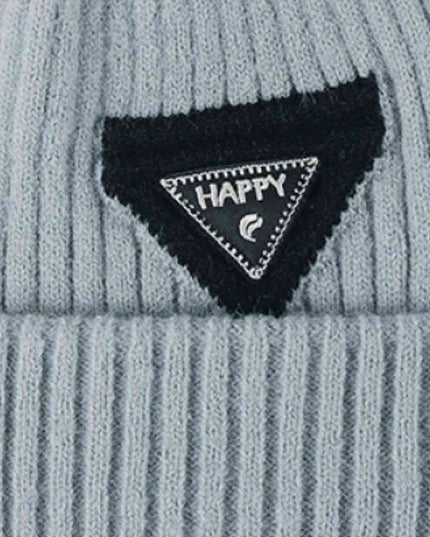 HAPPY Contrast Beanie