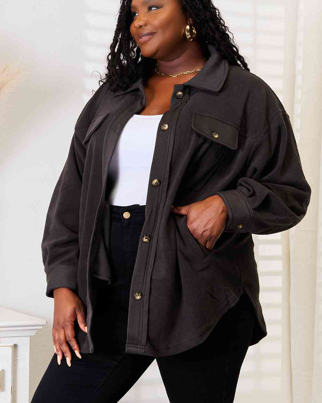 Heimish Cozy Girl Full Size Button Down Shacket