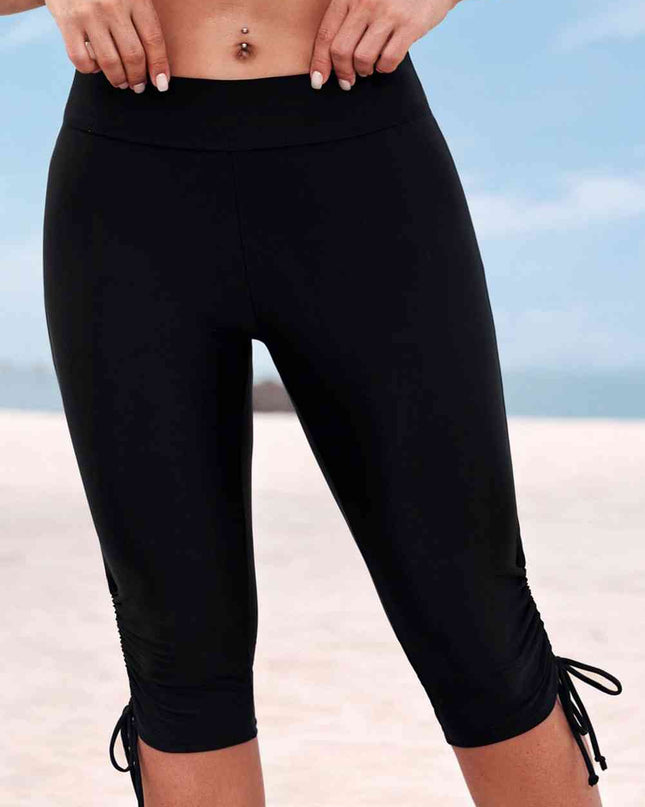 Drawstring Ruched Swim Shorts