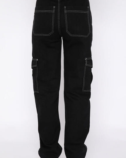 High Waist Jeans with Pockets