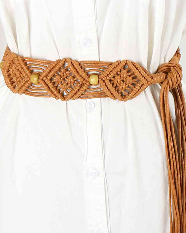 Braid Belt with Fringes