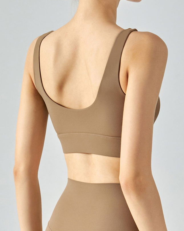 Breathable Zip-Up Sports Bra