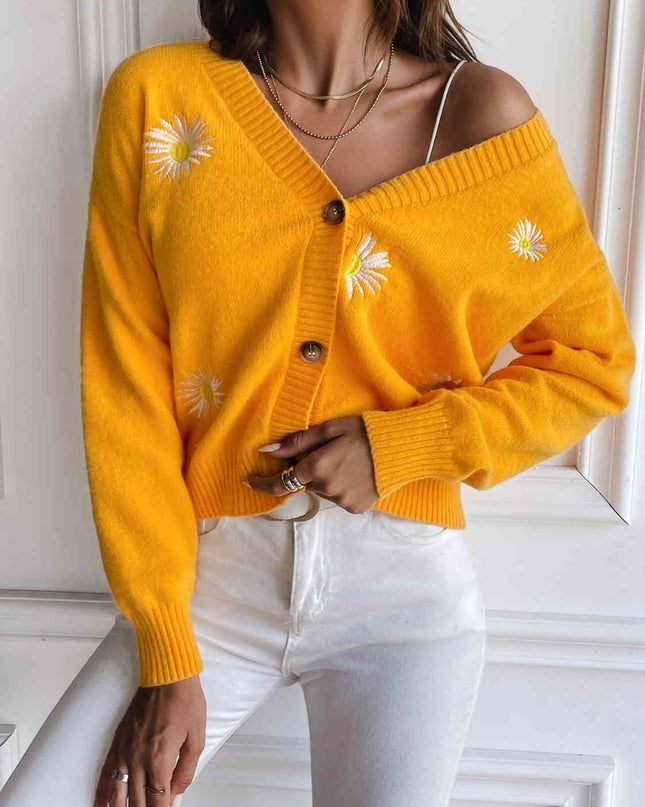 Floral Button Up Cardigan