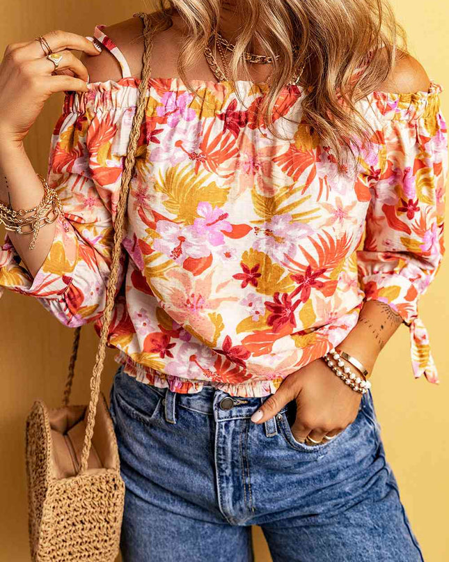 Printed Off Shoulder Blouse