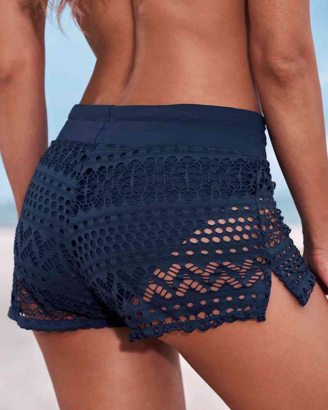Full Size Drawstring Waist Swim Shorts