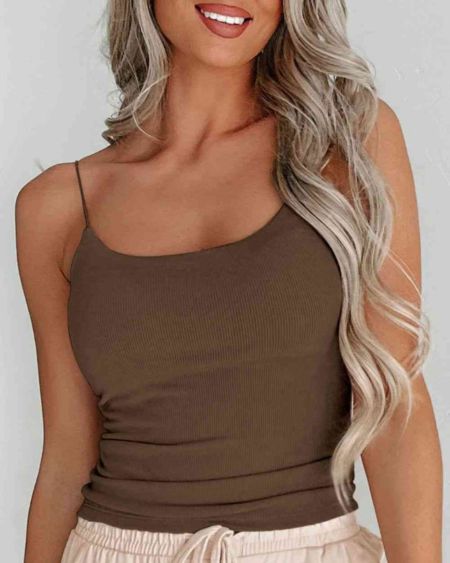 Ribbed Scoop Neck Cami