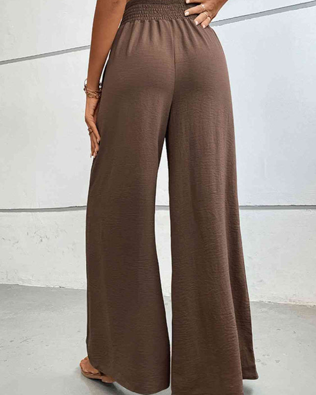 Wide Waistband Relax Fit Long Pants