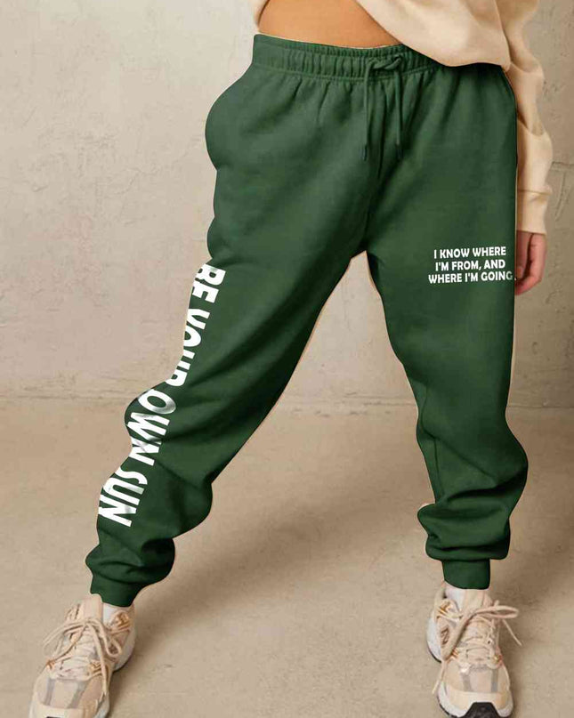 Simply Love Full Size BE YOUR OWN SUN Graphic Sweatpants