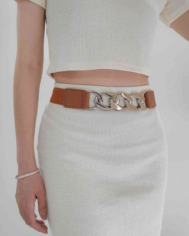 Chain Detail Elastic Belt