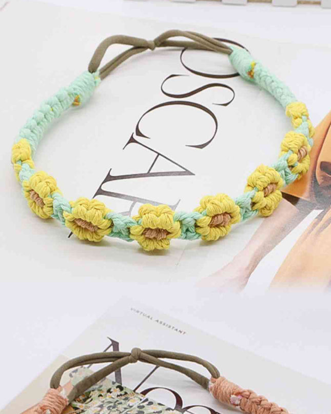 Assorted 2-Pack In My Circle Daisy Macrame Headband