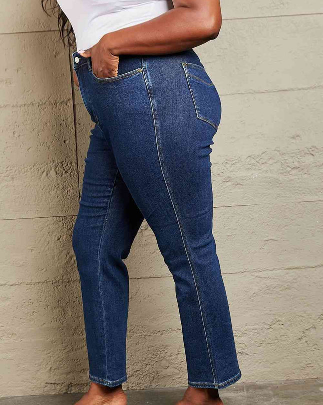 Judy Blue Kailee Full Size Tummy Control High Waisted Straight Jeans