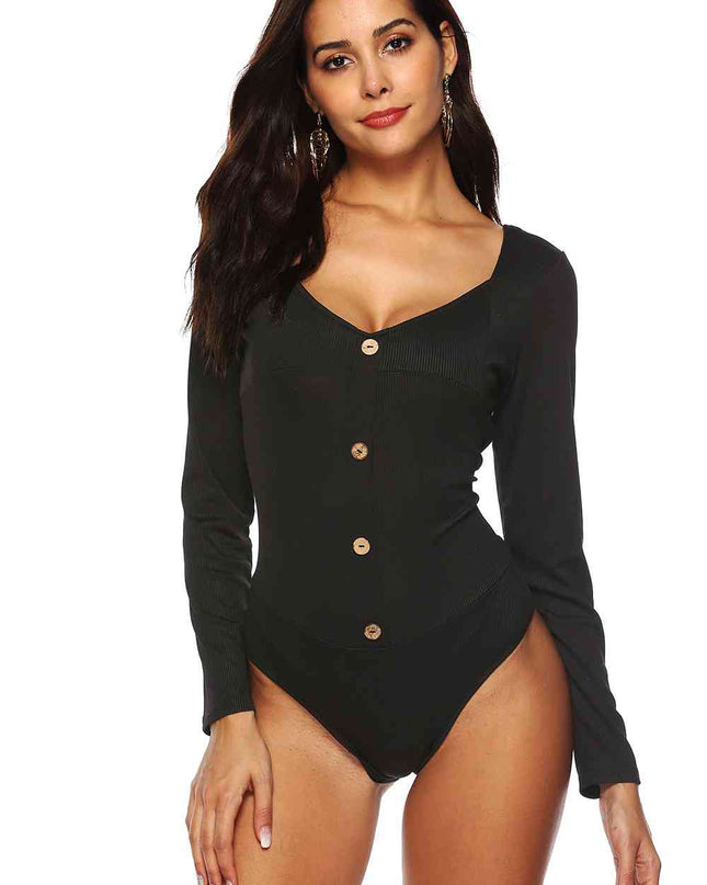 Button Detail Bodysuit