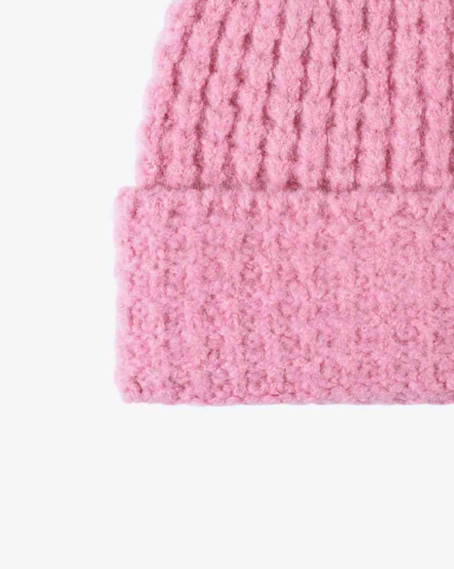 Waffle-Knit Cuff Beanie