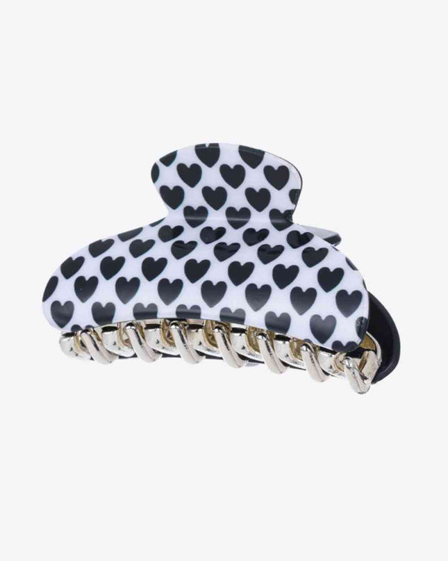 Heart Print Claw Clip