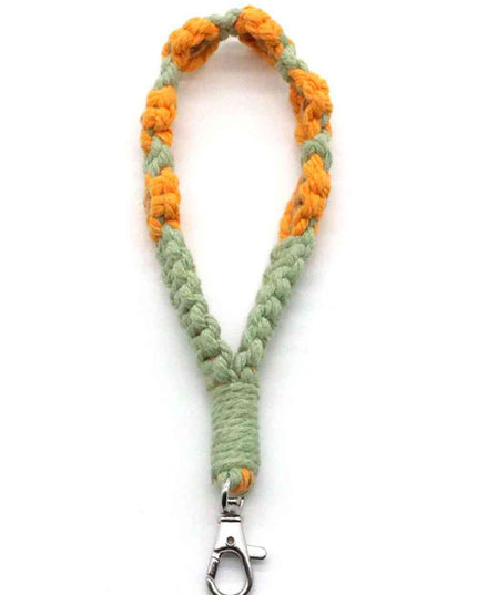 Assorted 4-Pack Hand-Woven Flower Macrame Wristlet Keychain