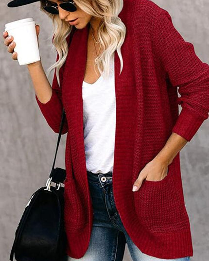 Open Front Long Sleeve Cardigan