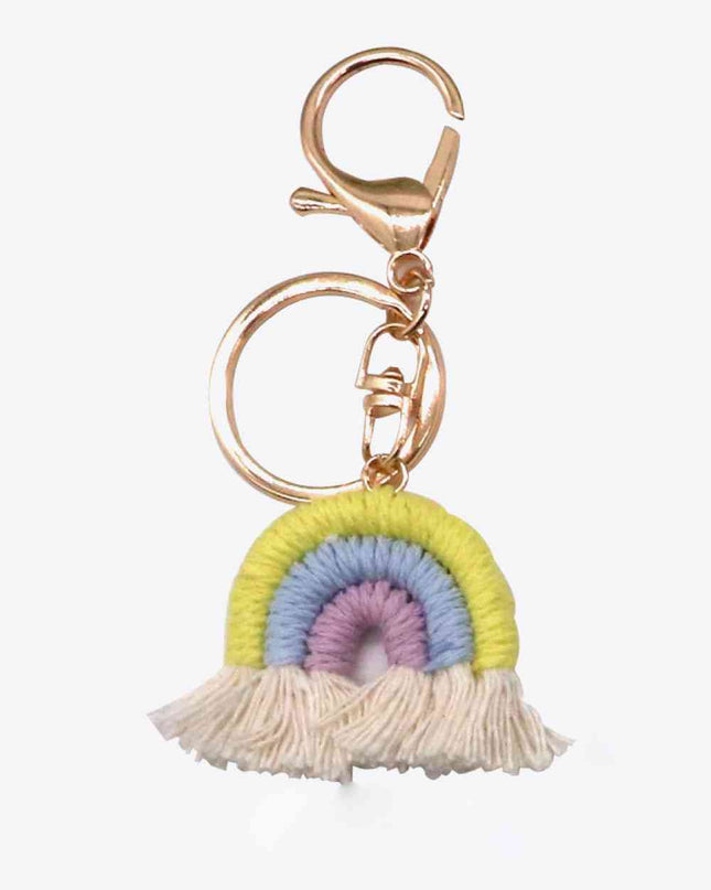 Assorted 4-Pack Rainbow Fringe Keychain