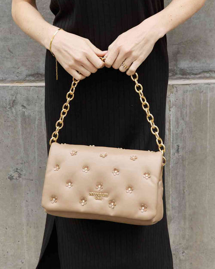 Nicole Lee USA Diamond Flower Messenger Crossbody Bag